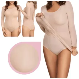 koszulka-corin-kylie-51770-z-rekawem-3-4-gladka-one-size-bezowa-top-basic