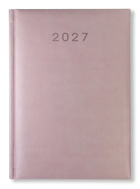 KALENDARZ KSIĄŻKOWY A5 TERMINARZ DZIENNY 2027 TURY BRUDNY RÓŻ PLANER