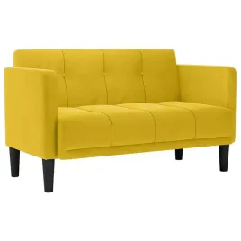 sofa-dwuosobowa-zolta-111-cm-aksamitna