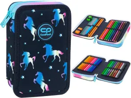 coolpack-podwojny-piornik-z-wyposazeniem-jumper-2-blue-unicorn-jednorozec