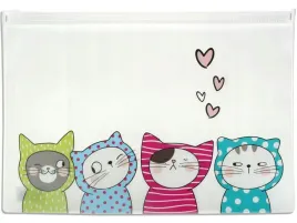 teczka-plastikowa-z-suwakiem-a5-so-many-cats-kot