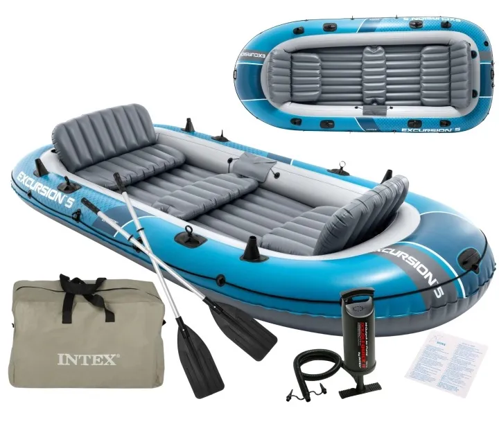 ponton-dmuchany-turystyczny-wedkarski-5-osobowy-excursion-5-intex-66325-stan-nowy