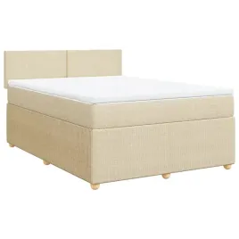 lozko-kontynentalne-kremowe-190-x-144-x-1005-cm-materac-140-x-190-x-20