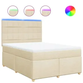 lozko-kontynentalne-z-led-kremowe-200x160x1405-1505-cm-materac-160x
