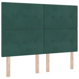 lozko-sprezynowe-z-materacem-203x143x128-cm-ciemna-zielen-aksamitne