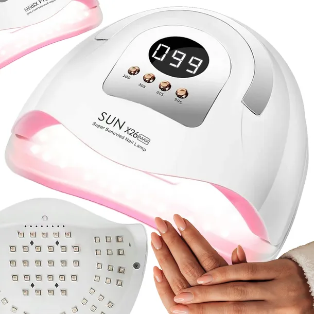 Lampa do paznokci UV Dual LED SUN X26 MAX 380W mocna MANICURE PEDICURE