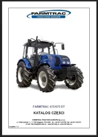 Zdjęcie produktu Katalog części zamiennych do ciągnika Farmtrac 675 DT IIIA