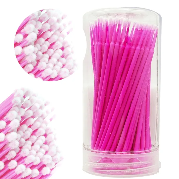MIKRO APLIKATORY DO RZĘS szczoteczki mikroszczoteczki 10 cm TUBA 100SZT