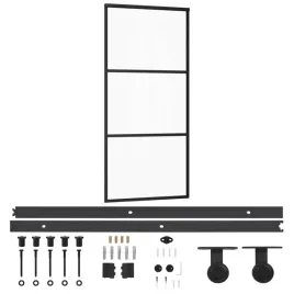 przesuwne-drzwi-szklane-esg-90-x-205-cm-przezroczyste-czarne-z-akcesoriami