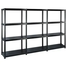 regal-czarny-z-tworzywa-sztucznego-61-x-305-x-130-cm-4-poziomy