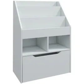 dzieciecy-regal-na-ksiazki-szary-60x299x90-cm-z-szuflada-i-polkami