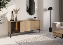 komoda-visso-vi-06-szerokosc-201-cm-dab-linearny-oswietlenie-led-trzydrzwio