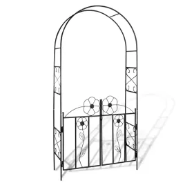 czarna-pergola-zelazna-z-kwiatowym-motywem-115-x-37-x-230-cm