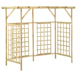 drewniana-pergola-na-3-kosze-200x80x168-cm-impregnowana-na-zielono