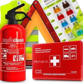gasnica-1kg-ogniochron-apteczka-kamizelka-trojkat-ostrzegawczy-bezpieczniki
