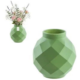 wazon-ceramiczny-geometryczny-3d-zielony-o11-h-22-cm-intensywny-kolor