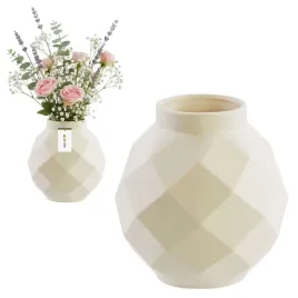 wazon-ceramiczny-geometryczny-3d-bialy-mat-o11-h-22-cm-intensywny-kolor