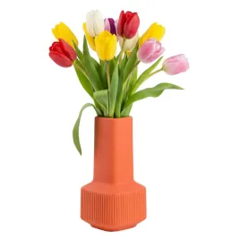 wazon-ceramiczny-dekoracyjny-h-20-cm-pomaranczowy-mat-flakon-na-kwiaty