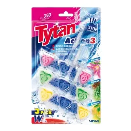 tytan-kostki-do-wc-action-3-kwiat-lesny-cytryna-zapewniajace-swiezosc-3x40g