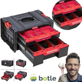 skrzynka-narzedziowa-organizer-2-szuflady-warsztat-qbrick-system-pro
