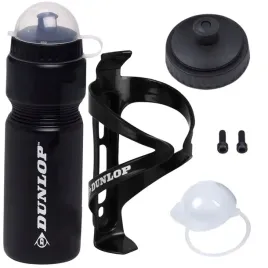 bidon-rowerowy-dunlop-750ml-koszyk-uchwyt-czarny-zestaw