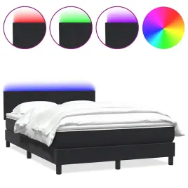 lozko-kontynentalne-z-materacem-i-led-czarne-160x210-cm-aksamit