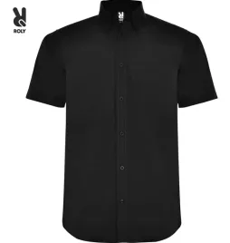 elegancka-koszula-meska-krotki-rekaw-czarna-roly-cm5503-horeca-rozmiar-l