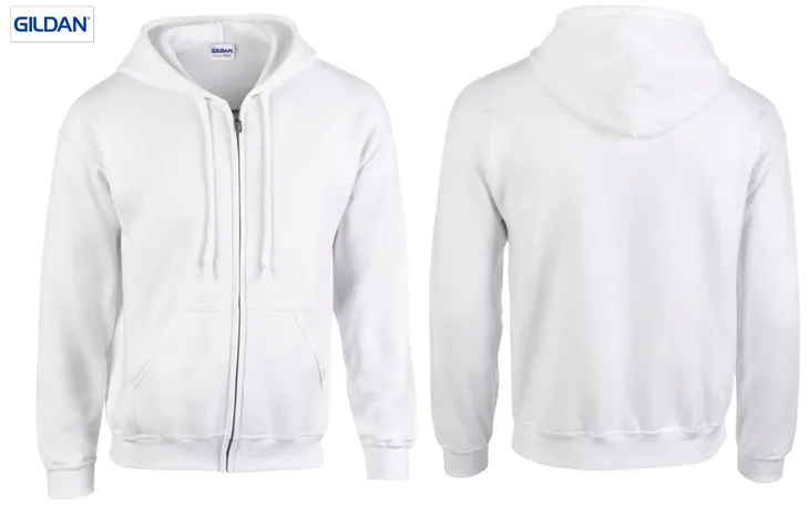 Bluza Rozpinana z Kapturem Ciepła Gildan Heavy 18600 Biała M