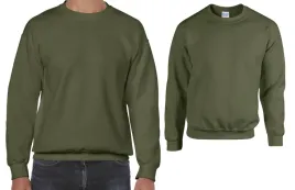bluza-dresowa-sportowa-uniwersalna-heavy-gildan-18000-zielen-wojskowa-s