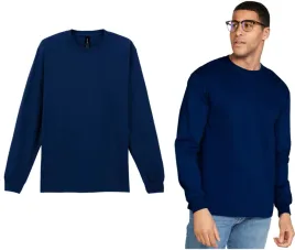 koszulka-bluzka-t-shirt-z-dlugim-rekawem-longsleeve-gildan-2400-granat-5xl