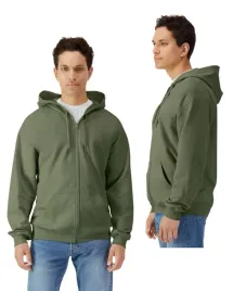 bluza-meska-dresowa-rozpinana-z-kapturem-gildan-sf600-zielen-wosjkowa-xl
