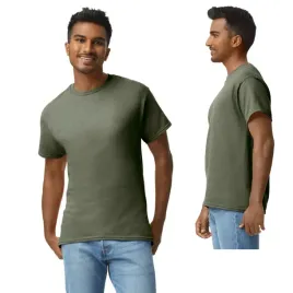 t-shirt-koszulka-meska-gruba-bawelna-gildan-gi2000-zielen-oliwka-l