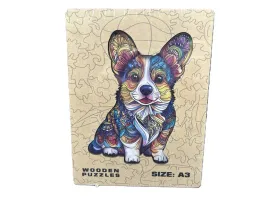 drewniane-puzzle-a3-kolorowy-pies-corgi-or-wooden-puzzles