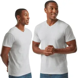 koszulka-meska-t-shirt-serek-fruit-of-the-loom-610660-v-neck-szary-heather