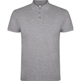 koszulka-polo-meska-bawelna-pique-roly-star-6638-szary-heather-xl