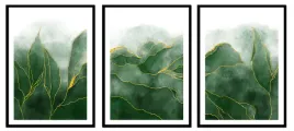 tryptyk-zestaw-3-obrazow-w-ramie-zielone-liscie-abstrakcja-73x53cm-p2484