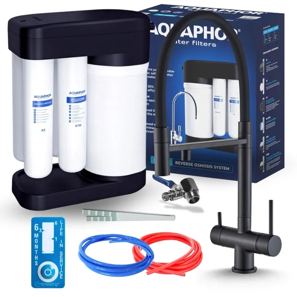 FILTR AQUAPHOR MORION PZH ODWRÓCONA OSMOZA I BATERIA TRÓJDROŻNA DO KUCHNI