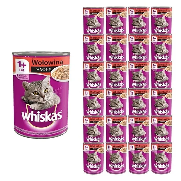 Whiskas puszka Wołowina 400g [1 opakowanie -24 sztuki ]