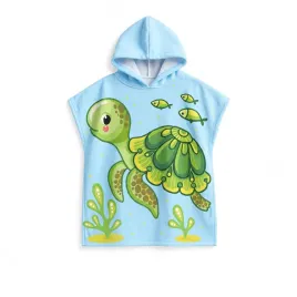 recznik-dzieciecy-poncho-60x120-cm-z-kapturem-plazowy-zielony-zolw