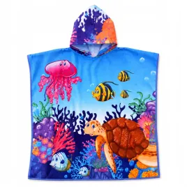 poncho-recznik-plazowy-dzieciecy-z-kapturem-60x90-ocean-ryby-na-basen-zolw