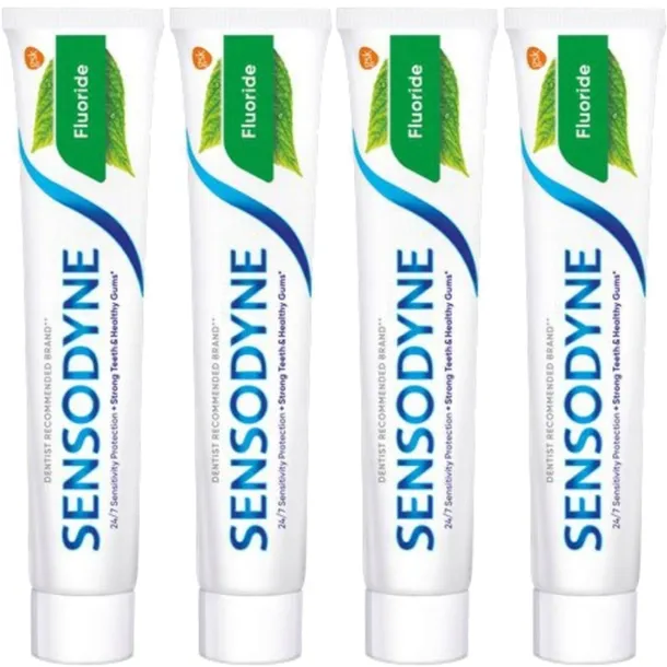 Zestaw Sensodyne Fluoride Pasta do zębów Wrażliwych Nadwrażliwość 75 ml x4