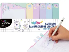 kidea-karteczki-samoprzylepne-jednorozec-uncorn-zakladki-pastelowe-notes