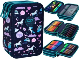 potrojny-piornik-z-wyposazeniem-jumper-3-coolpack-jednorozec-happy-unicorn