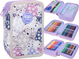 coolpack-potrojny-piornik-z-wyposazeniem-jumper-3-white-bunny-trzykomorowy