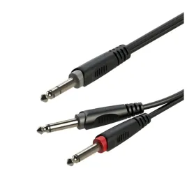 kabel-audio-jack-6-3mm-stereo-2-x-jack-6-3mm-mono-6m-roxtone-sayc100l6