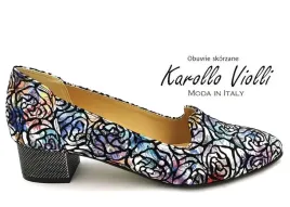 piekne-polbuty-karollo-violli-2796-czarny-srebrny-roze