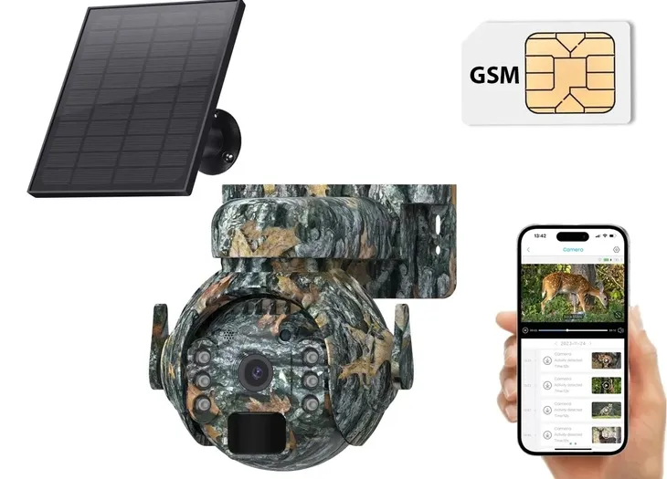 Fotopułapka Kamera Leśna Obrotowa GSM LTE SOLAR 6MP powiadomienia na tel.