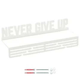 wieszak-na-medale-z-polka-never-give-up-kolki-wkrety-17106