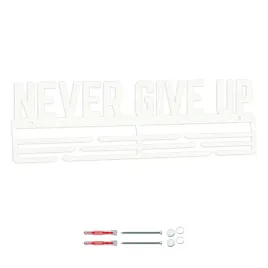 metalowy-wieszak-na-medale-never-give-up-w-kolorze-bialym-17105