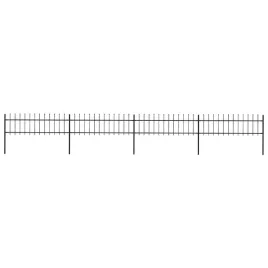 ogrodzenie-ogrodowe-z-wlocznia-stalowe-7145-x-60-cm-czarne
